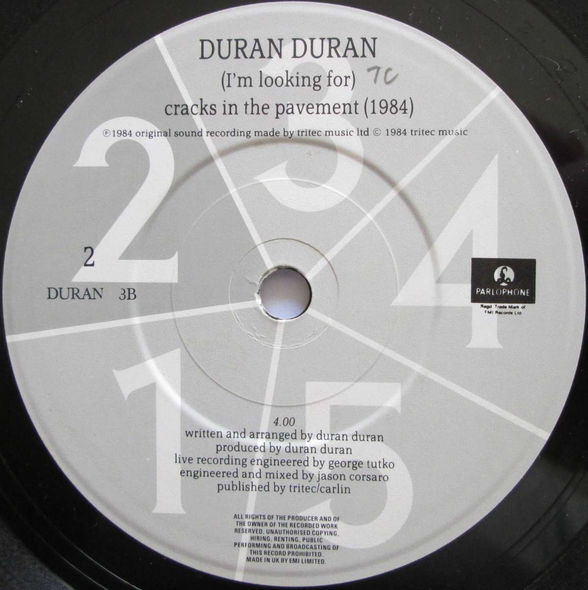 DURAN DURAN - THE WILD BOYS / (IM LOOKING FOR) CRACKS IN THE PAVEMENT (1984)  (7 INCH SINGLE/VINYL)