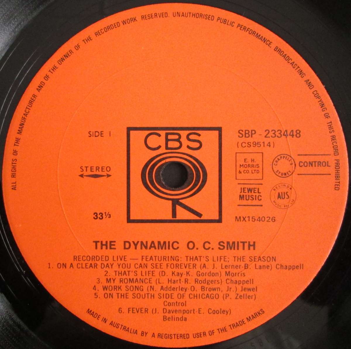 O.C. SMITH - THE DYNAMIC O.C. SMITH (LP/VINYL)