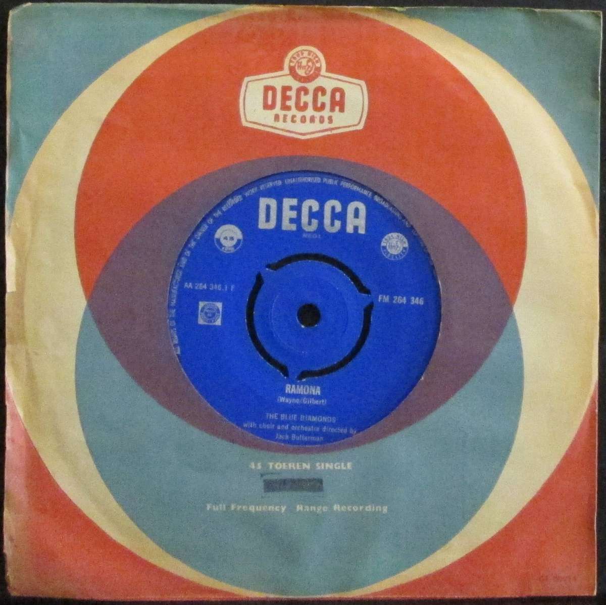 THE BLUE DIAMONDS - RAMONA / ALL OF ME  (7 INCH SINGLE/VINYL)