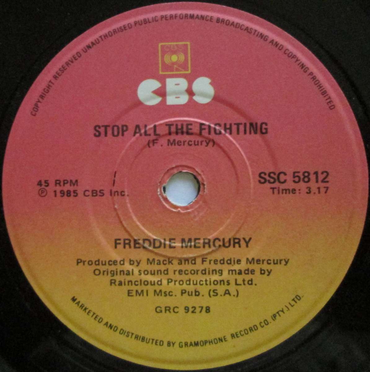 FREDDIE MERCURY - I WAS BORN TO LOVE YOU / STOP ALL THE FIGHTING (7 SINGLE/VINYL)