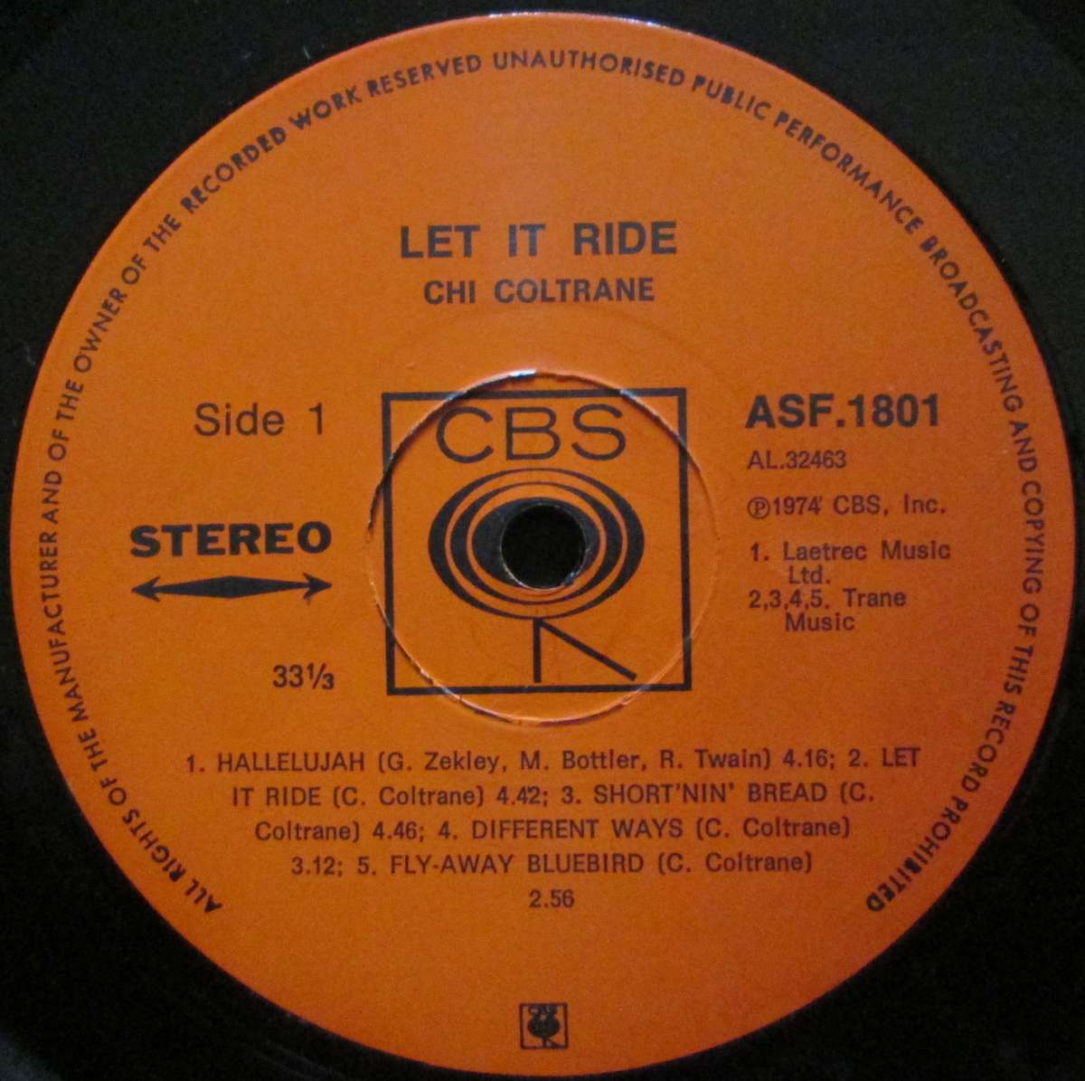 CHI COLTRANE - LET IT RIDE (LP/VINYL)