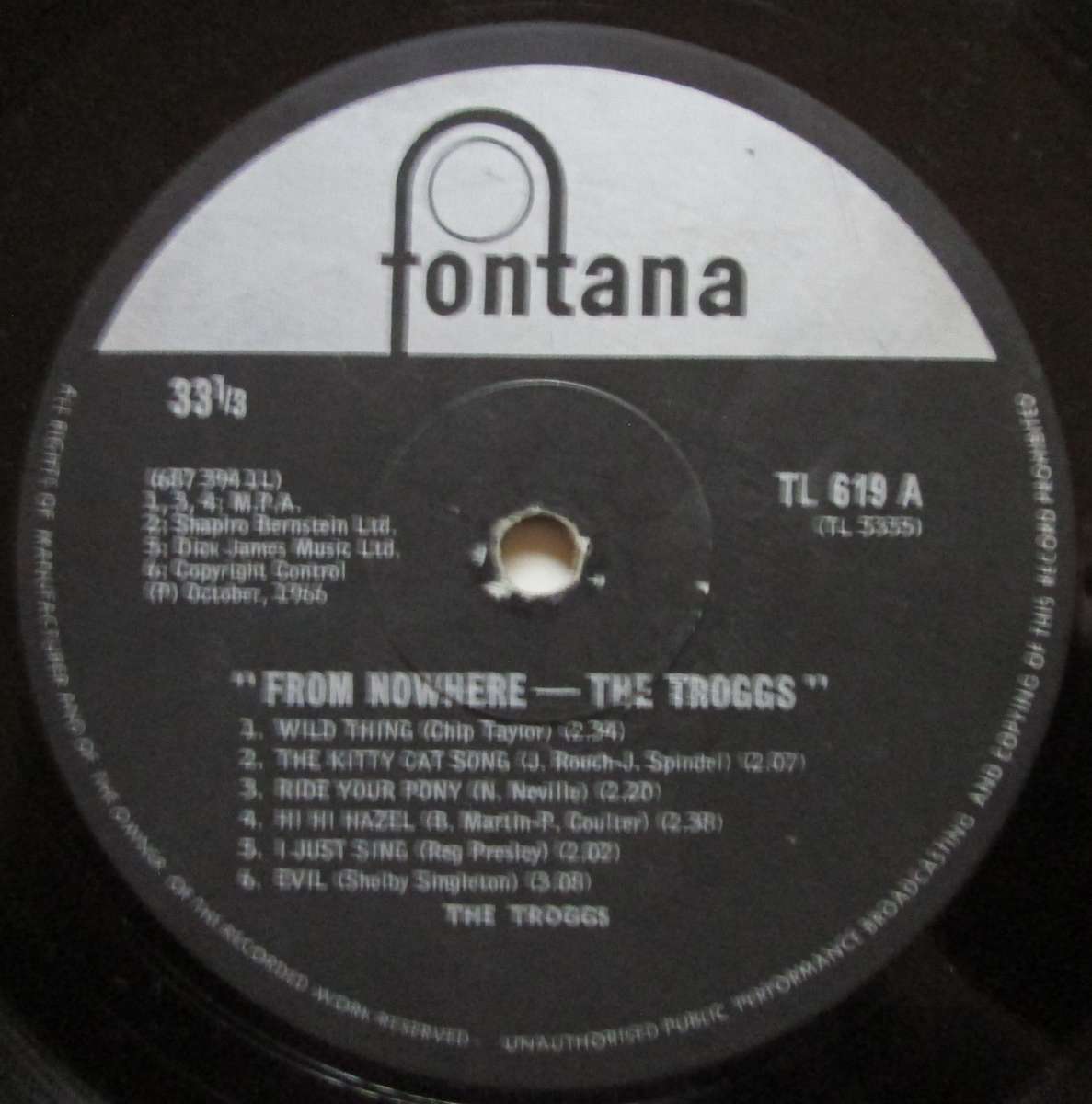 THE TROGGS - FROM NOWHERE   (LP/VINYL)