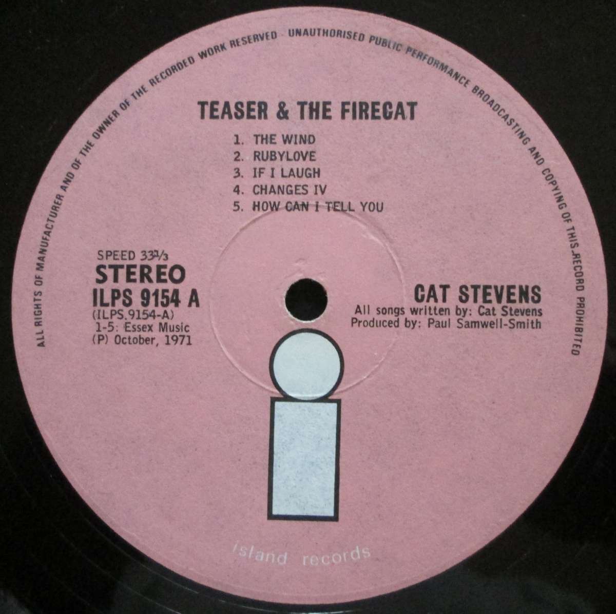 CAT STEVENS - TEASER AND THE FIRECAT   (LP/VINYL)