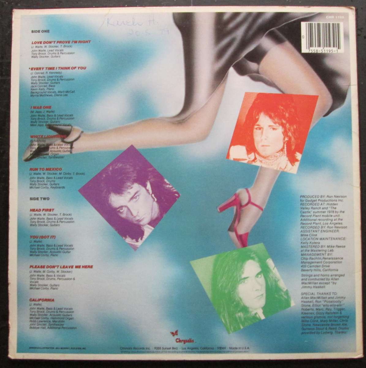 THE BABYS - HEAD FIRST  (LP/VINYL)