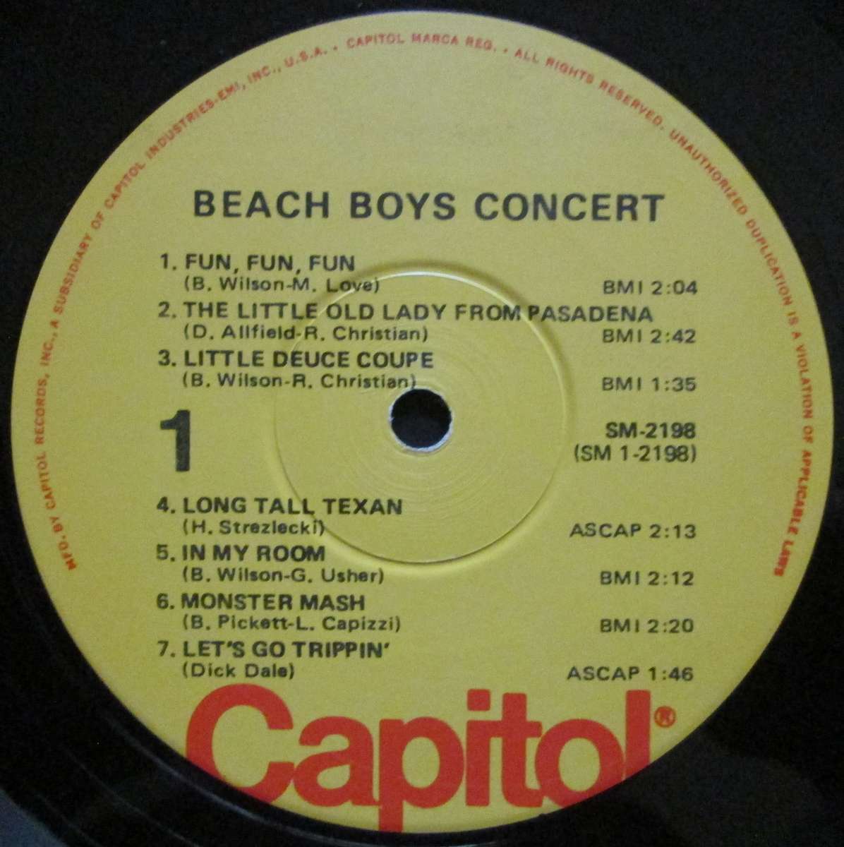BEACH BOYS - BEACH BOYS CONCERT   (LP/VINYL)