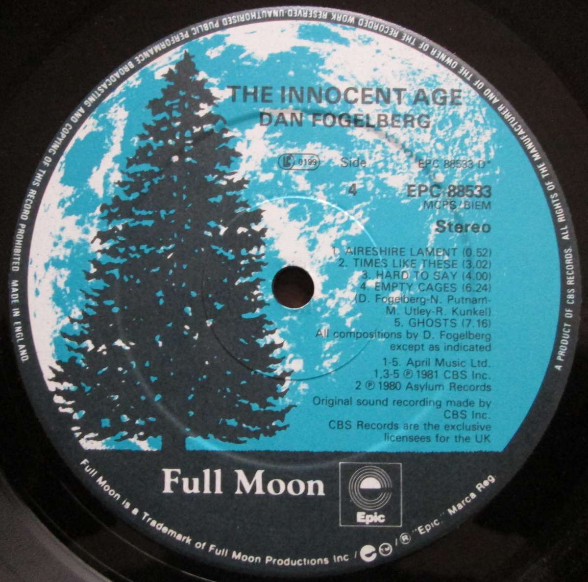 DAN FOGELBERG - THE INNOCENT AGE  (2xLP/VINYL)