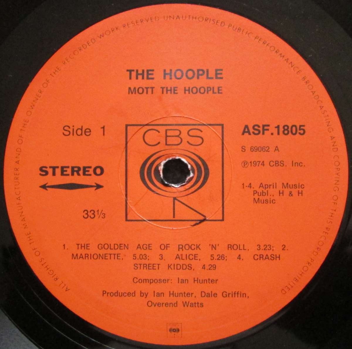 MOTT THE HOOPLE - THE HOOPLE  (LP/VINYL)