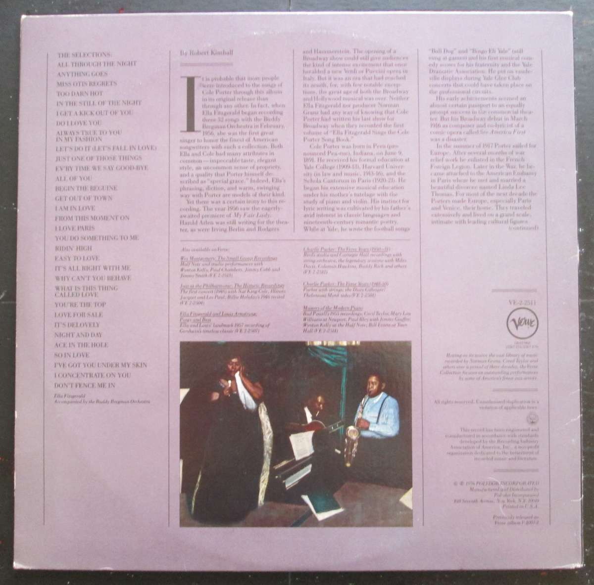ELLA FITZGERALD - THE COLE PORTER SONG BOOK (2xLP/VINYL)