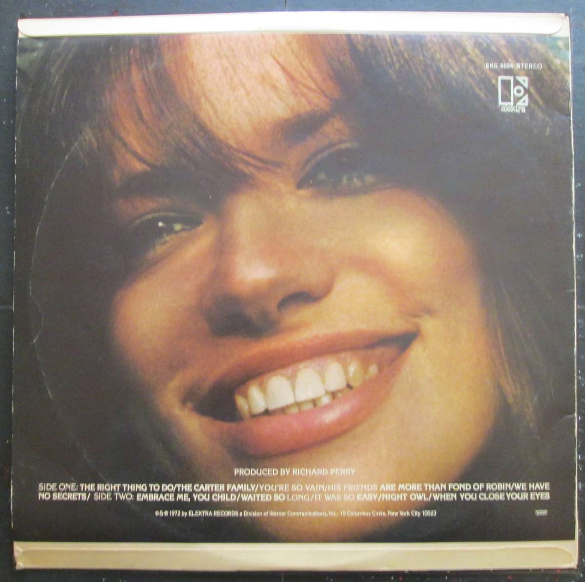 CARLY SIMON - NO SECRETS   (LP/VINYL)