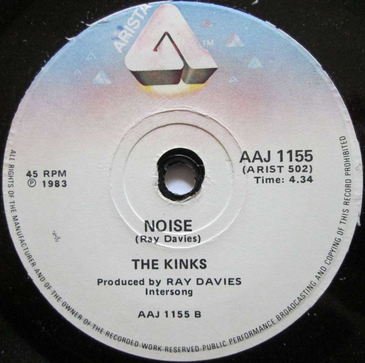 THE KINKS - COME DANCING / NOISE  (7 SINGLE/VINYL)