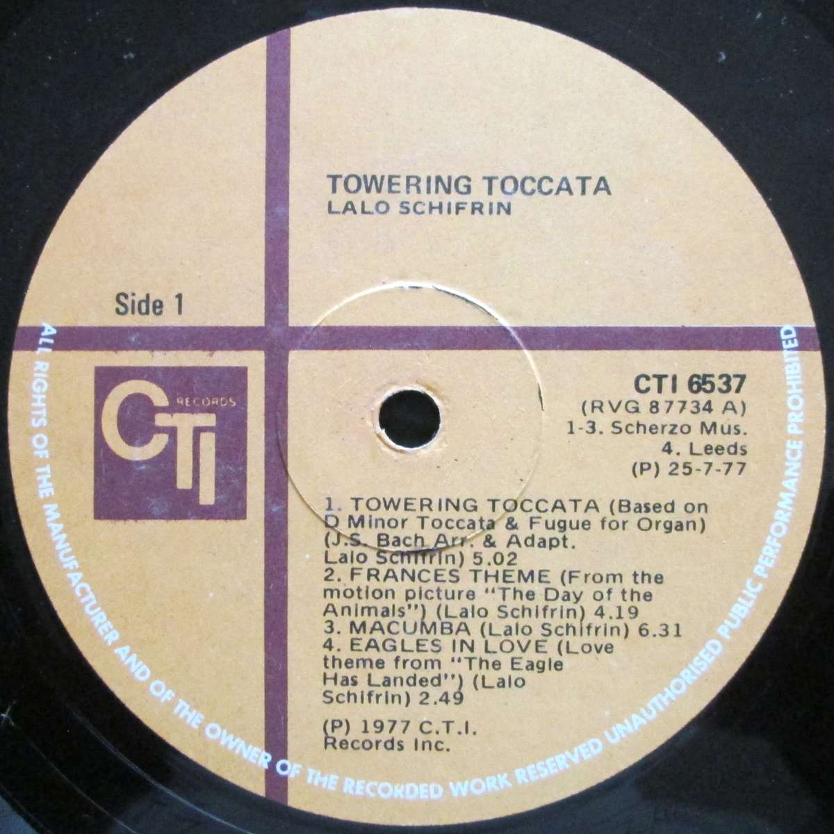 LALO SCHIFRIN - TOWERING TOCCATA (LP/VINYL)