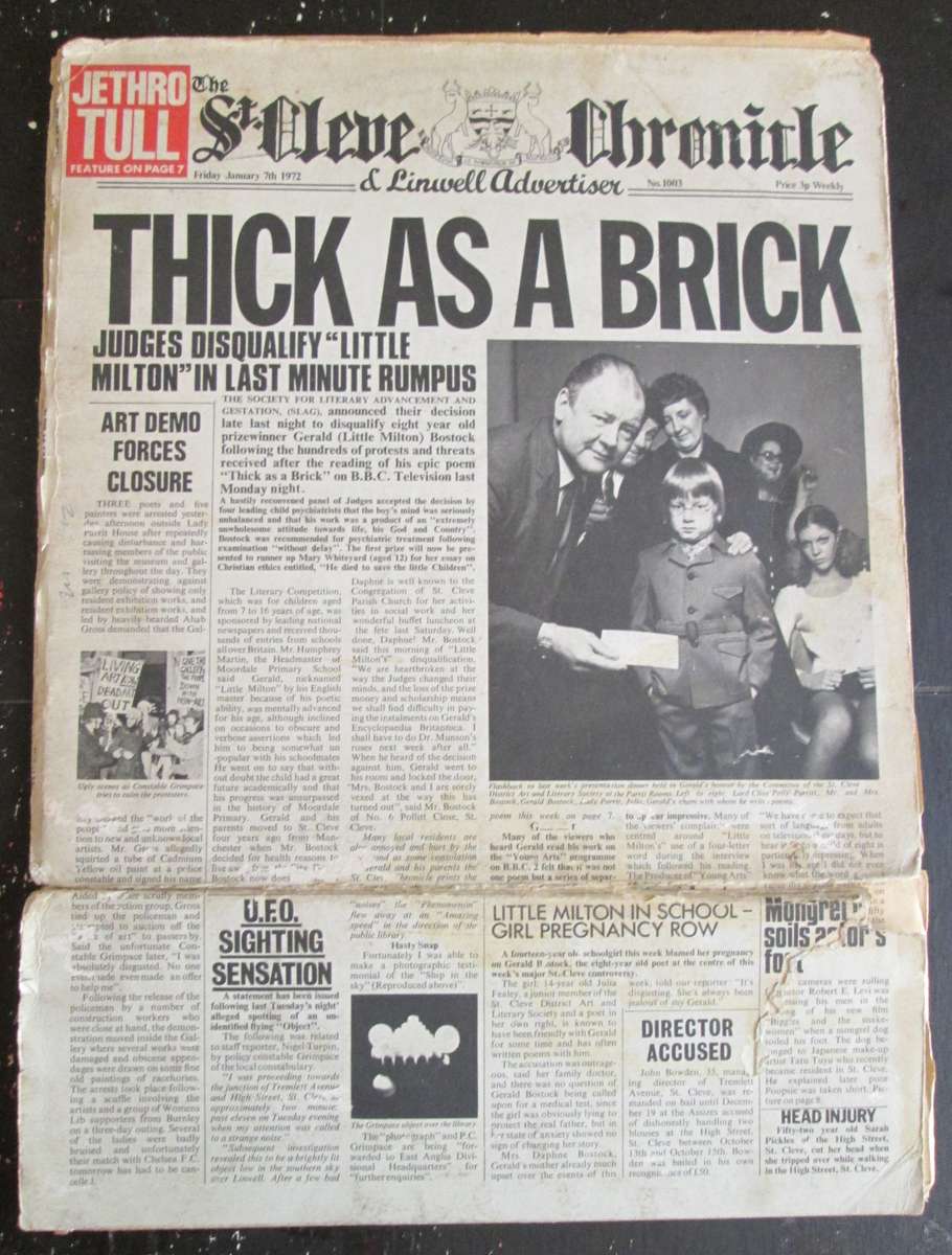 JETHRO TULL - THICK AS A BRICK  (LP/VINYL)