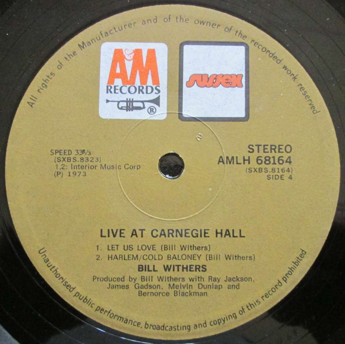 BILL WITHERS - LIVE AT CARNEGIE HALL (2xLP/VINYL)