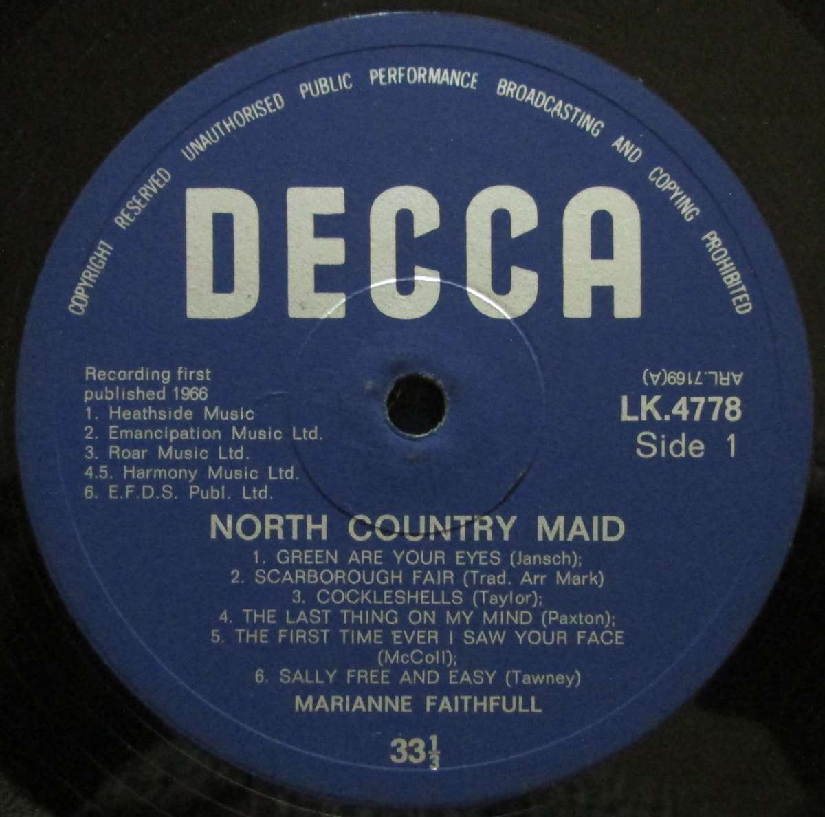 MARIANNE FAITHFULL - NORTH COUNTRY MAID  (LP/VINYL)