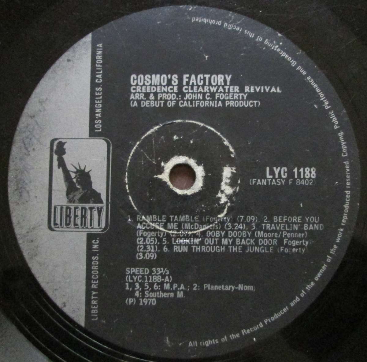 CREEDENCE CLEARWATER REVIVAL - COSMOS FACTORY    (LP/VINYL)