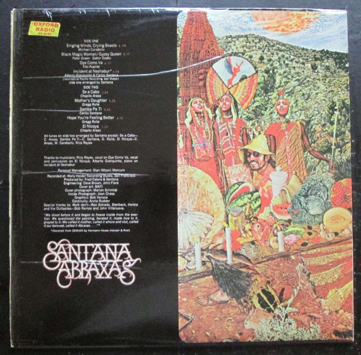 SANTANA - ABRAXAS  (LP/VINYL)