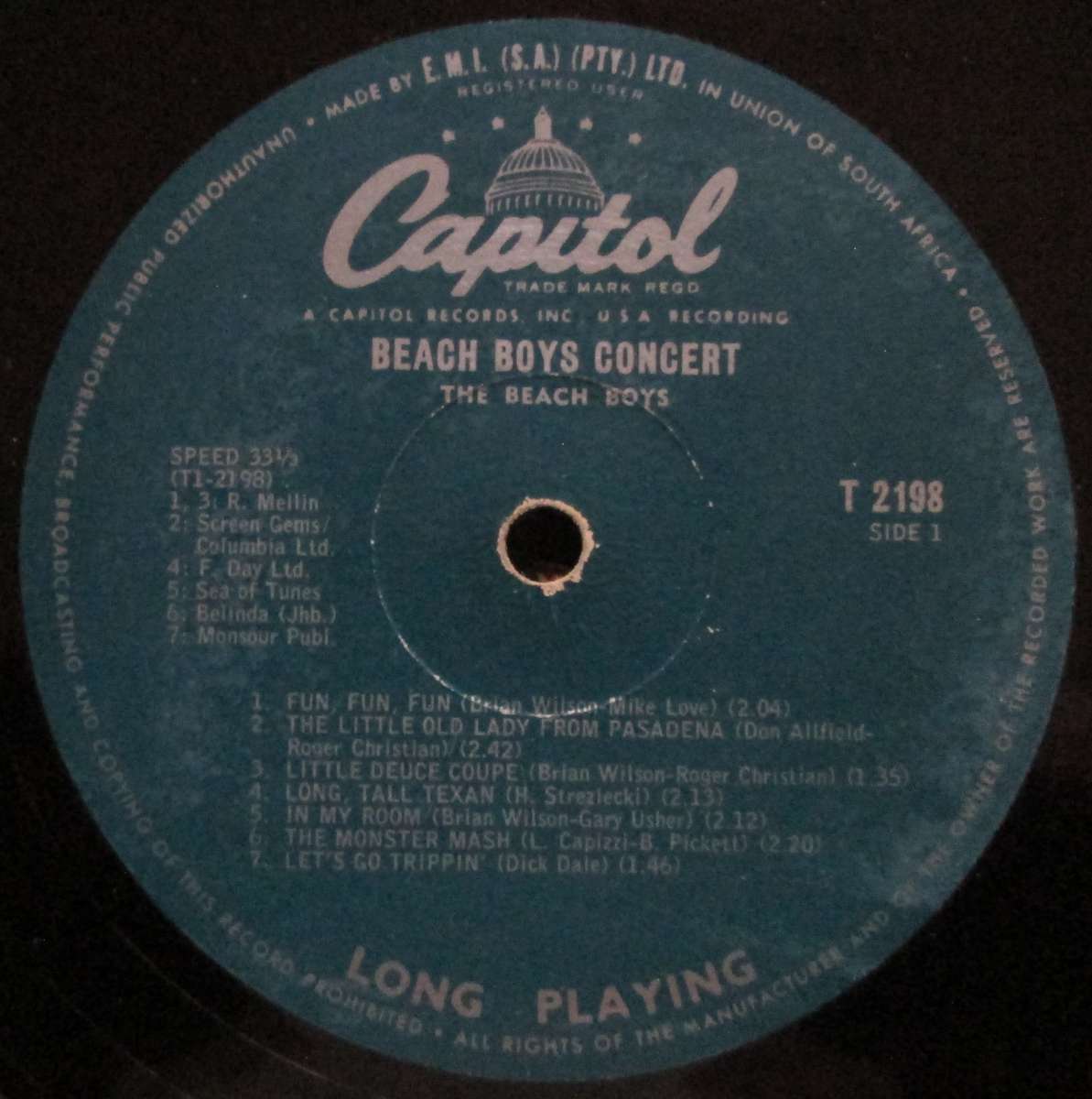 THE BEACH BOYS - BEACH BOYS CONCERT     (LP/VINYL)