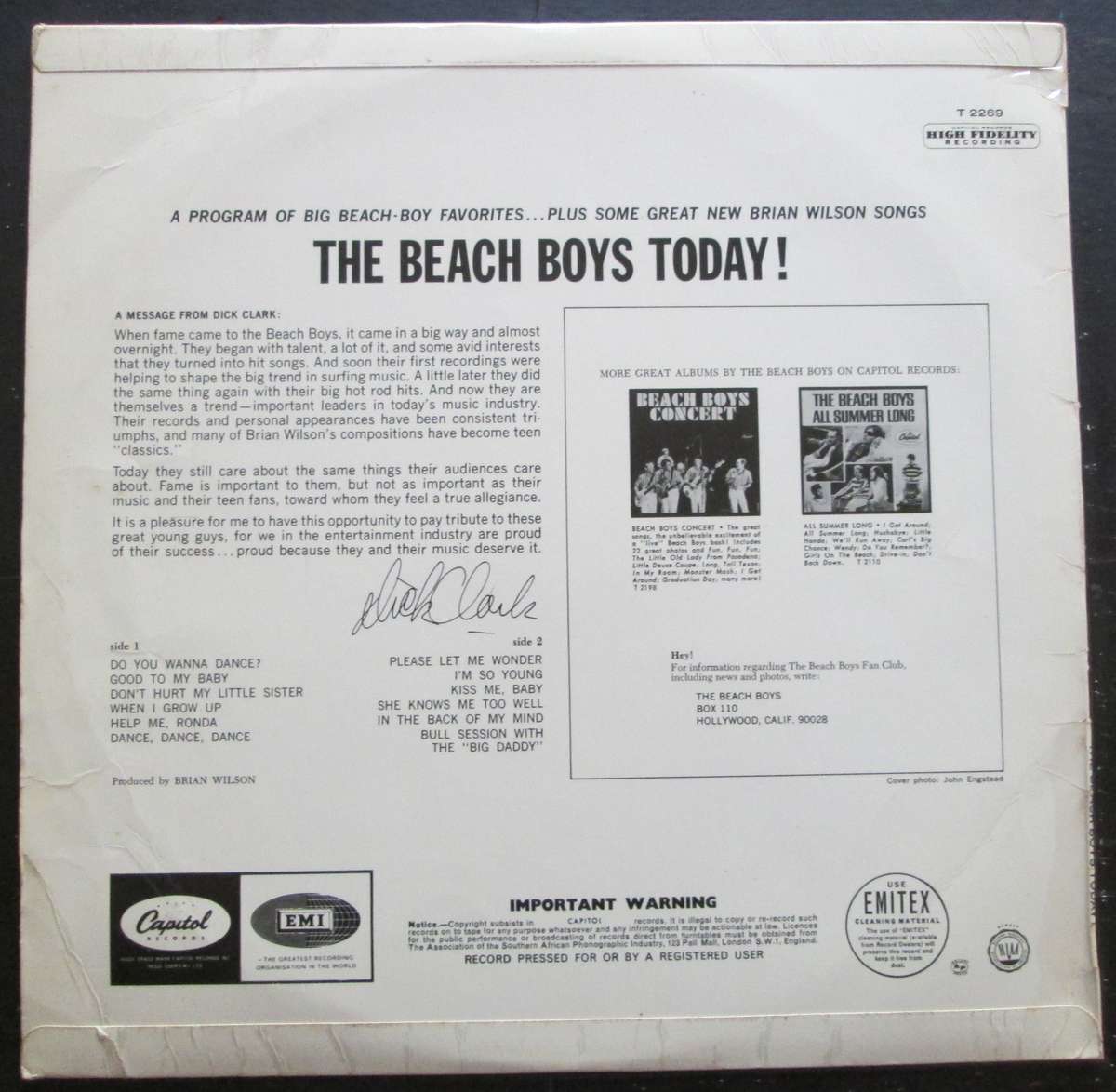 THE BEACH BOYS - THE BEACH BOYS TODAY    (LP/VINYL)