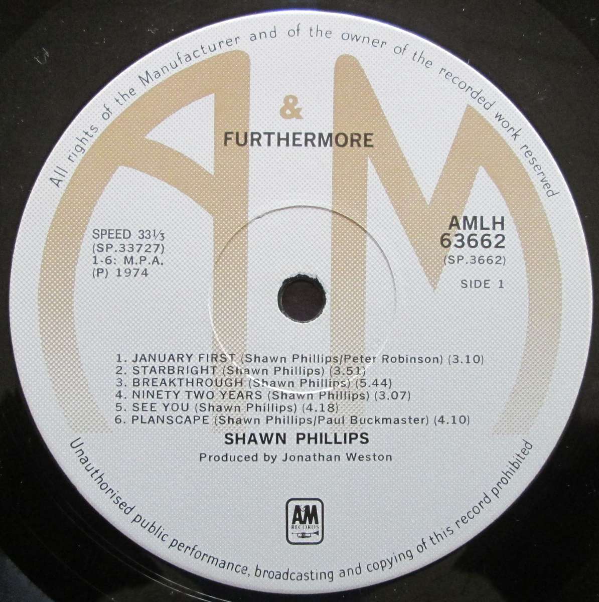 SHAWN PHILLIPS - FUTHERMORE   (LP/VINYL)