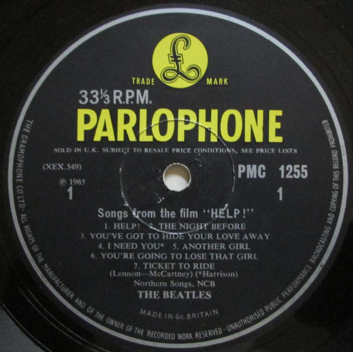 THE BEATLES - HELP!   (LP/VINYL)