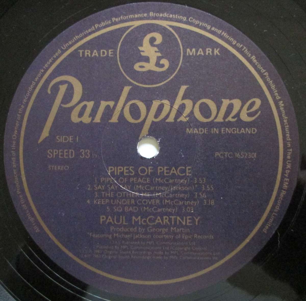 PAUL McCARTNEY - PIPES OF PEACE  (LP/VINYL)
