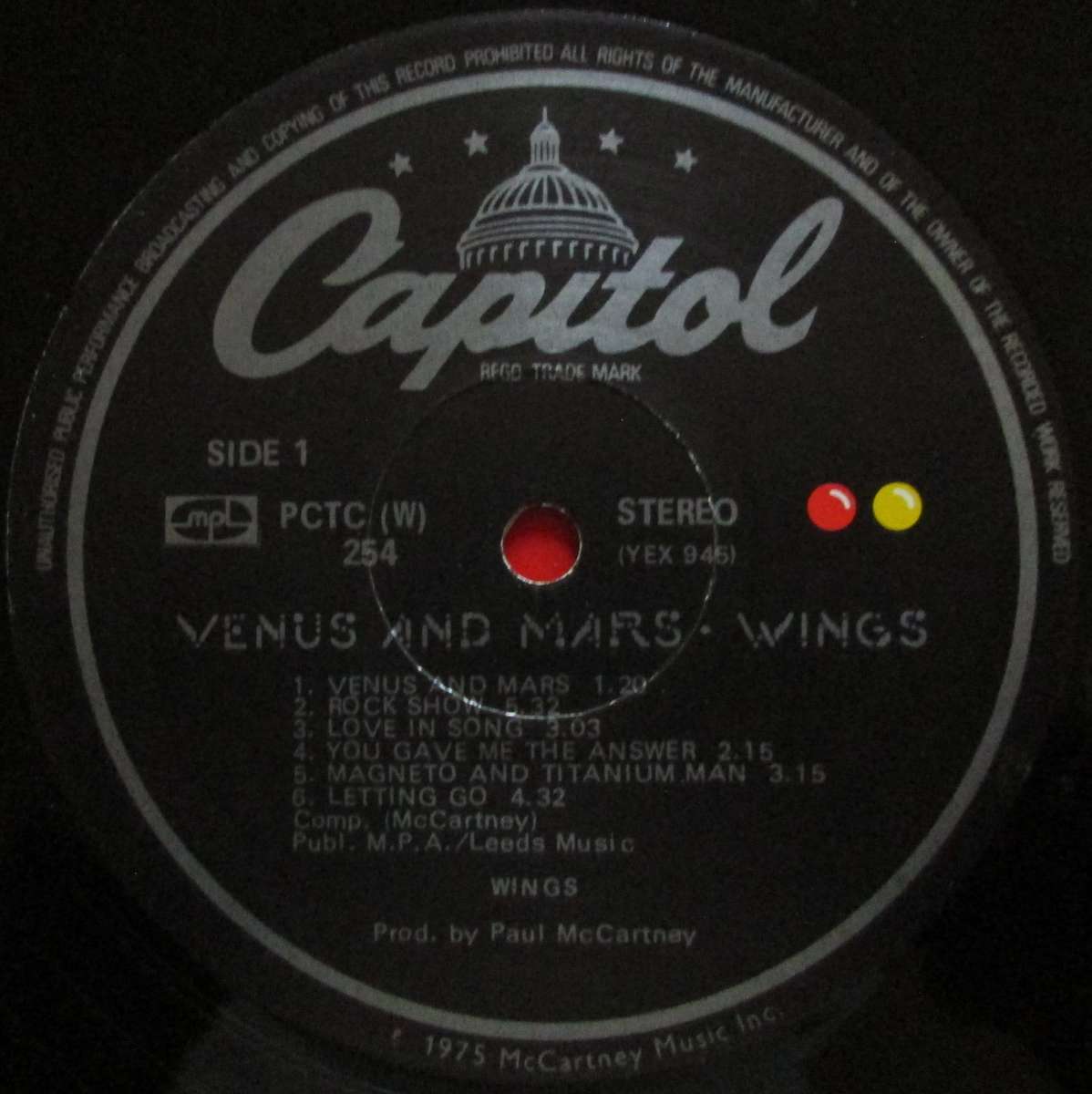 WINGS - VENUS AND MARS (LP)  (LP/VINYL)