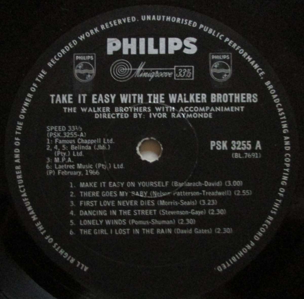 THE WALKER BROTHERS - TAKE IT EASY WITH THE WALKER BROTHERS   (LP/VINYL)