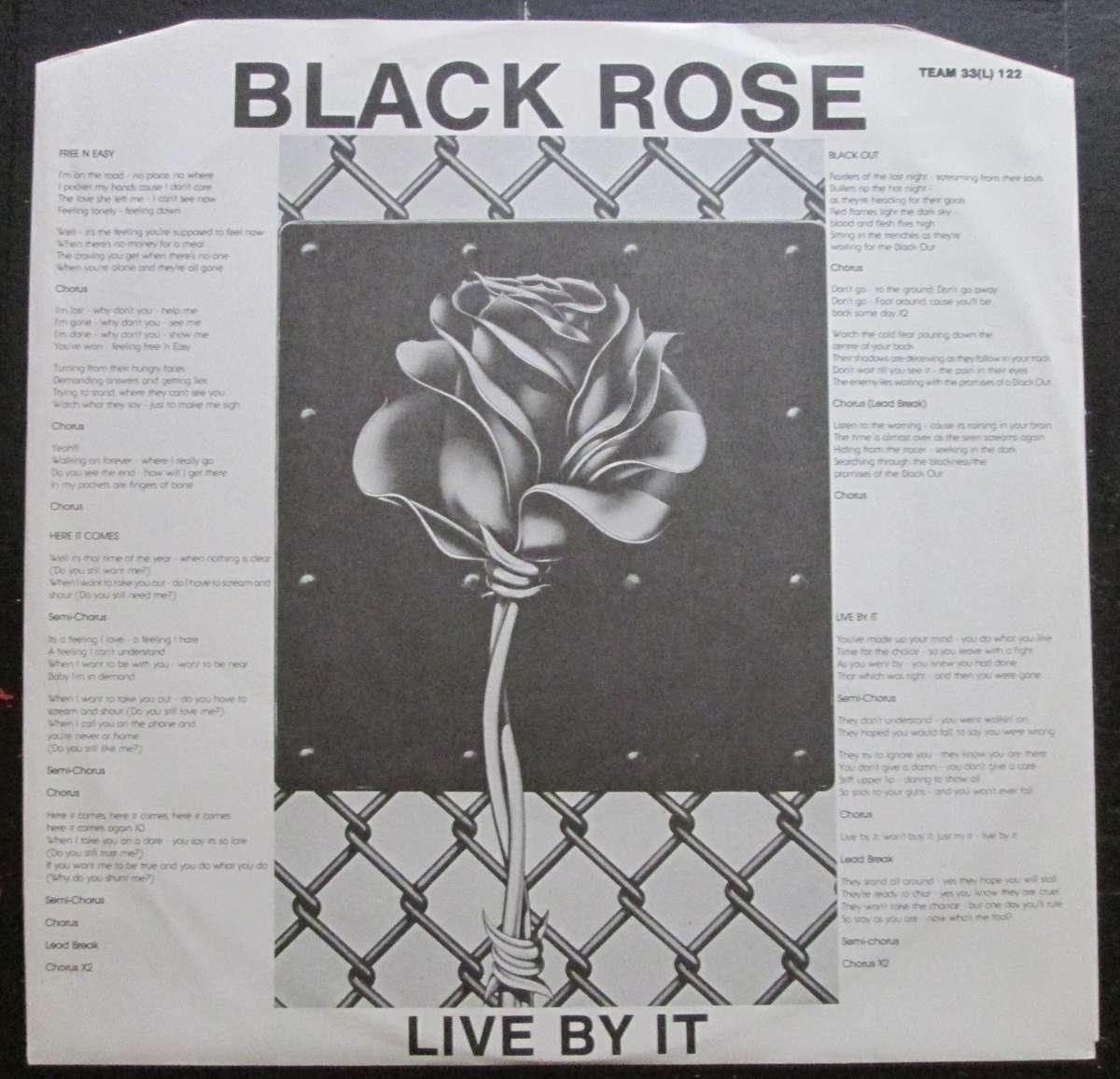 BLACK ROSE - LIVE BY IT  (LP/VINYL)