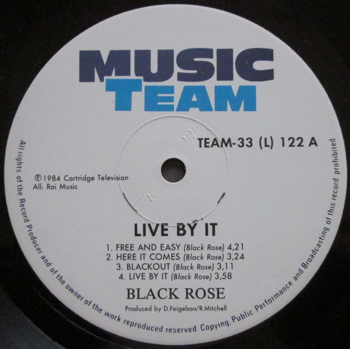 BLACK ROSE - LIVE BY IT  (LP/VINYL)