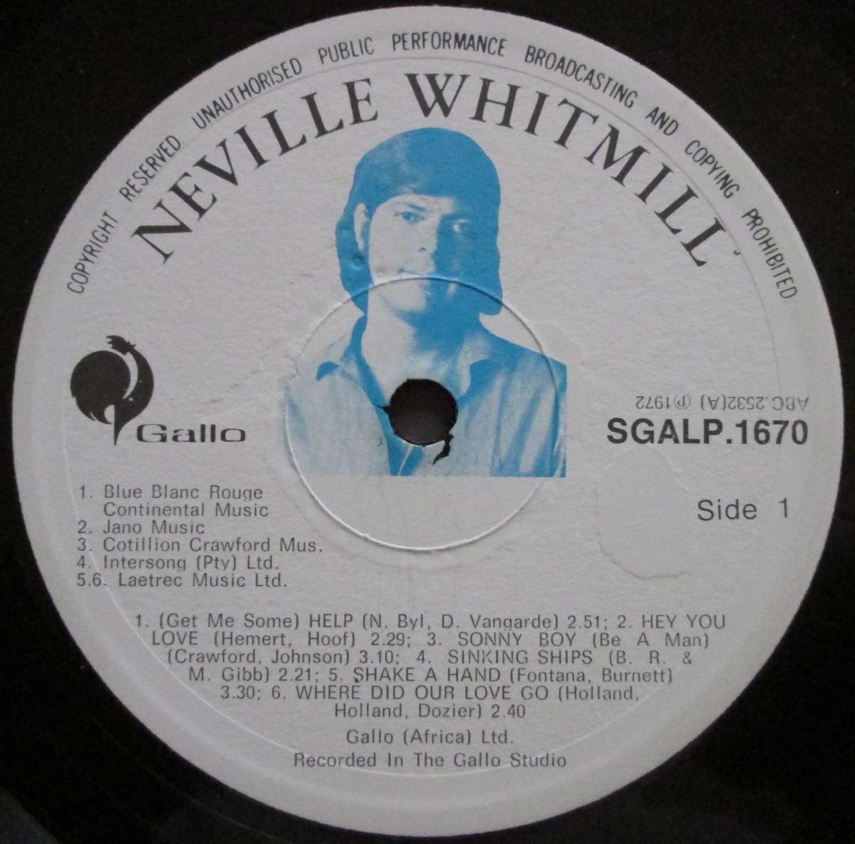 NEVILLE WHITMILL - NEVILLE WHITMILL  (LP/VINYL)