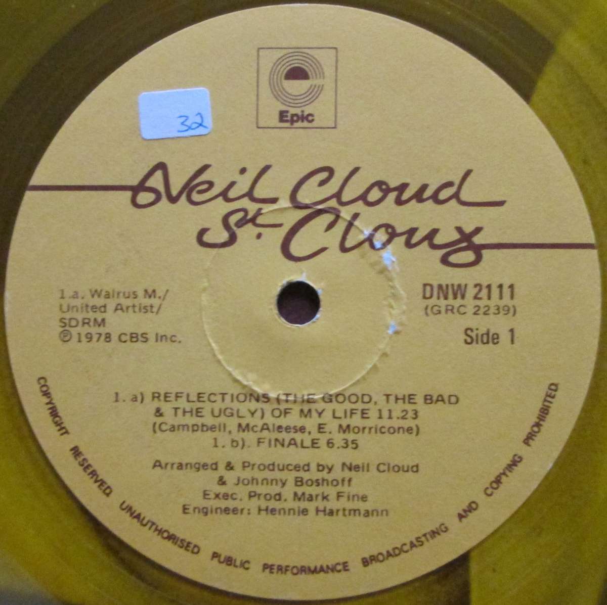 NEIL CLOUD - ST CLOUX  (LP/VINYL)