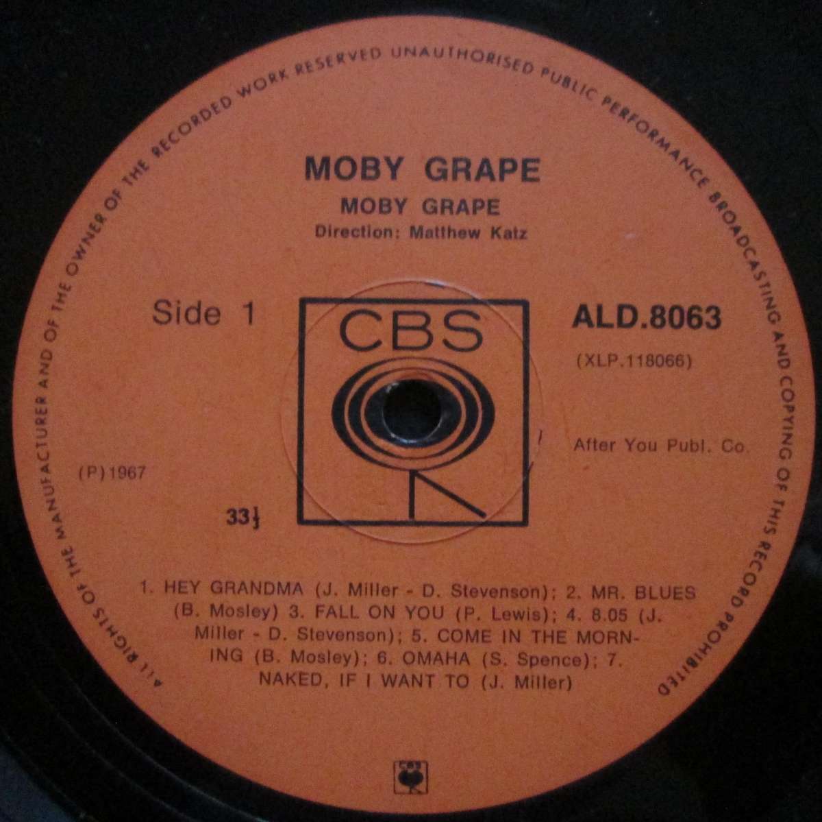 MOBY GRAPE - MOBY GRAPE  (LP/VINYL)