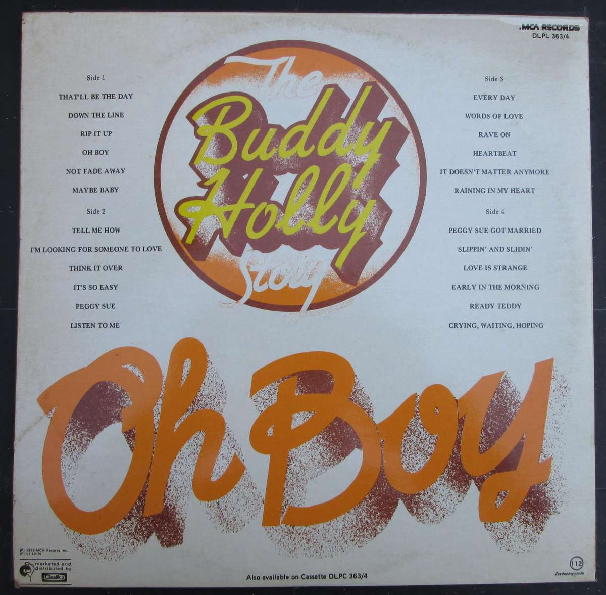 BUDDY HOLLY - OH BOY - THE BUDDY HOLLY STORY (2xLP/VINYL)