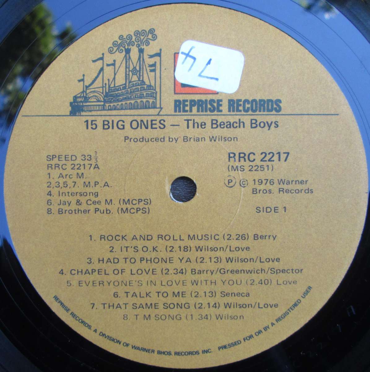 THE BEACH BOYS - 15 BIG ONES  (LP/VINYL)