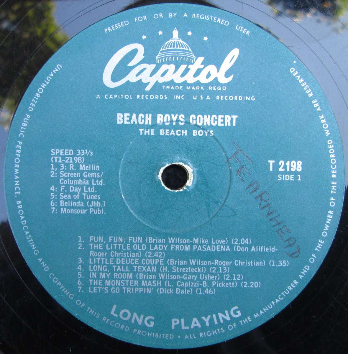 THE BEACH BOYS - BEACH BOYS CONCERT  (LP/VINYL)