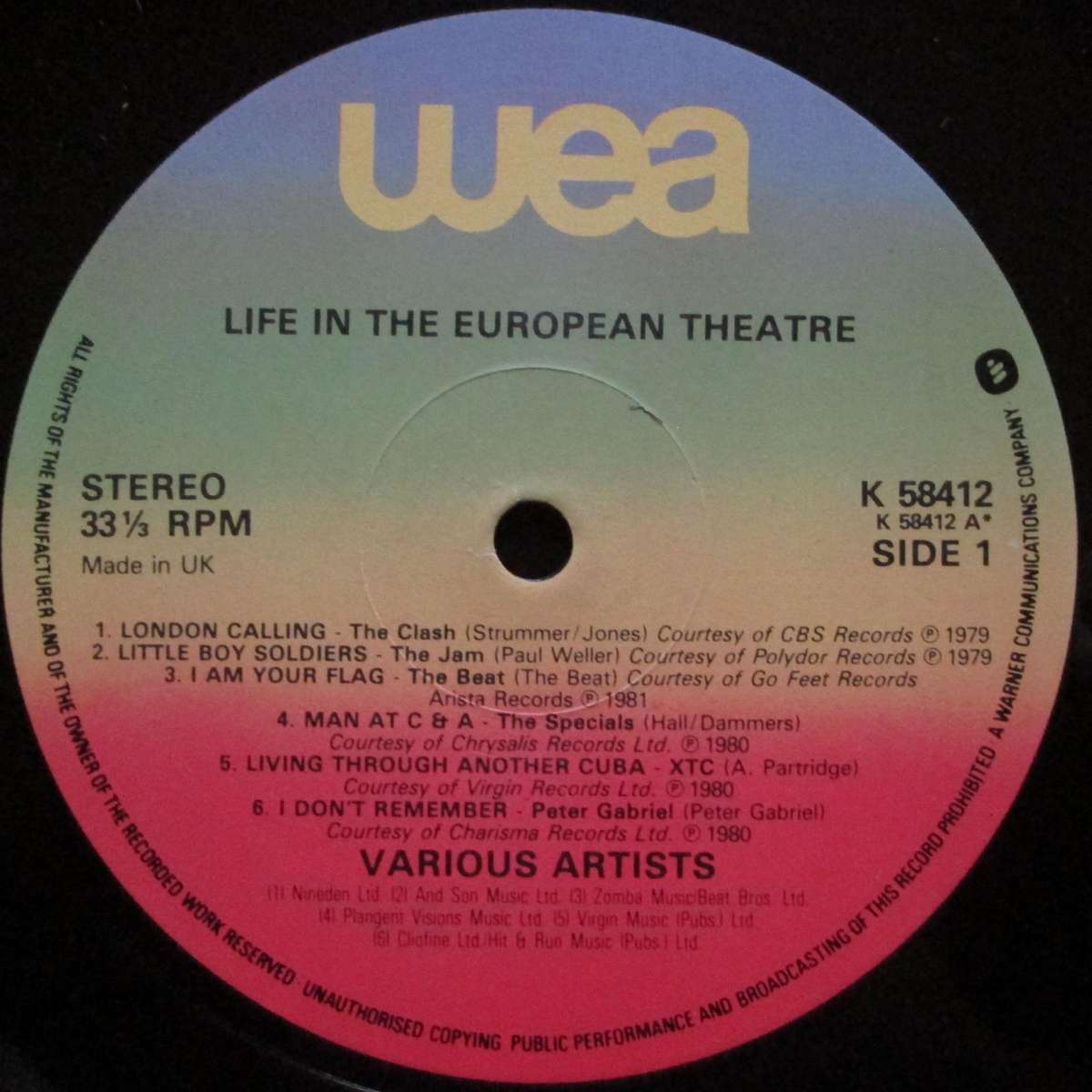 VARIOUS ARTISTS - LIFE IN THE EUROPEAN THEATRE   (LP/VINYL)