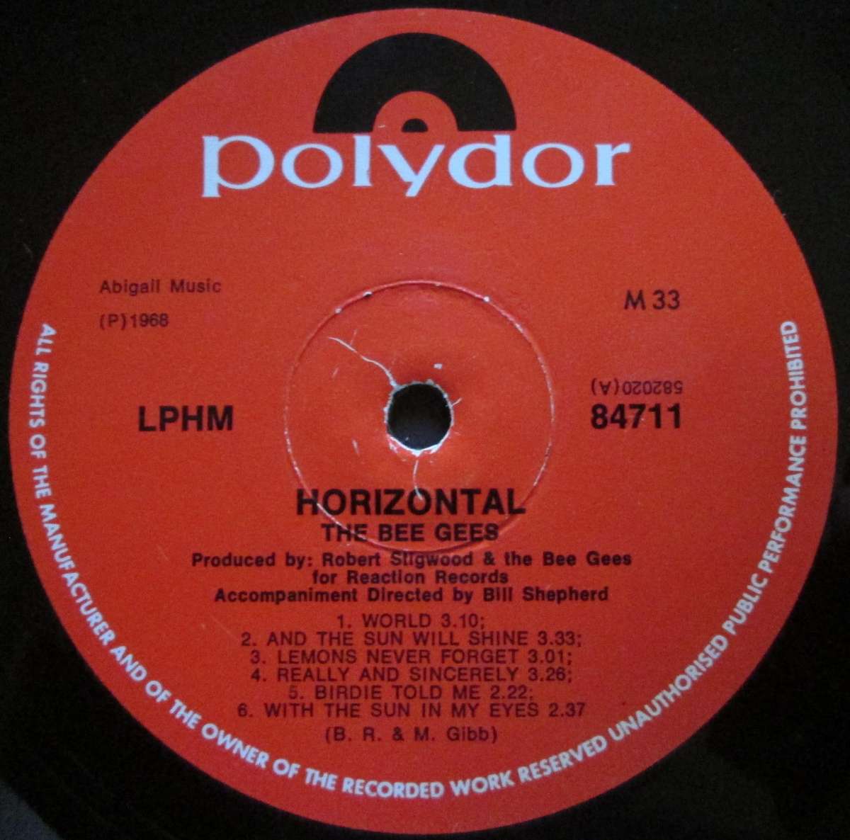 THE BEE GEES - HORIZONTAL    (LP/VINYL)