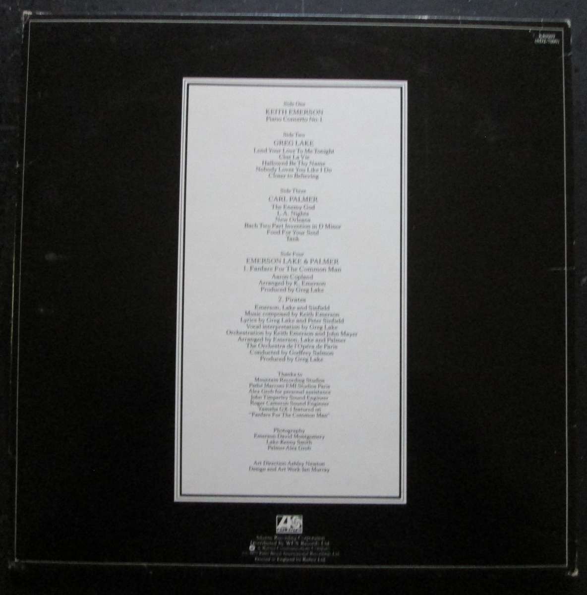 EMERSON LAKE & PALMER - WORKS (VOLUME 1)  (2xLP/VINYL)