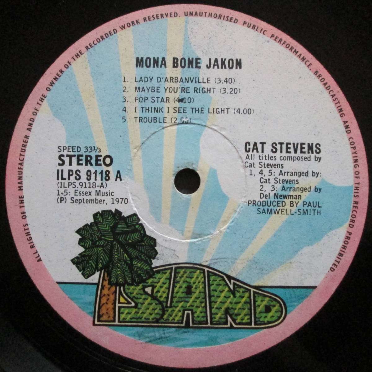 CAT STEVENS - MONA BONE JAKON  (LP/VINYL)