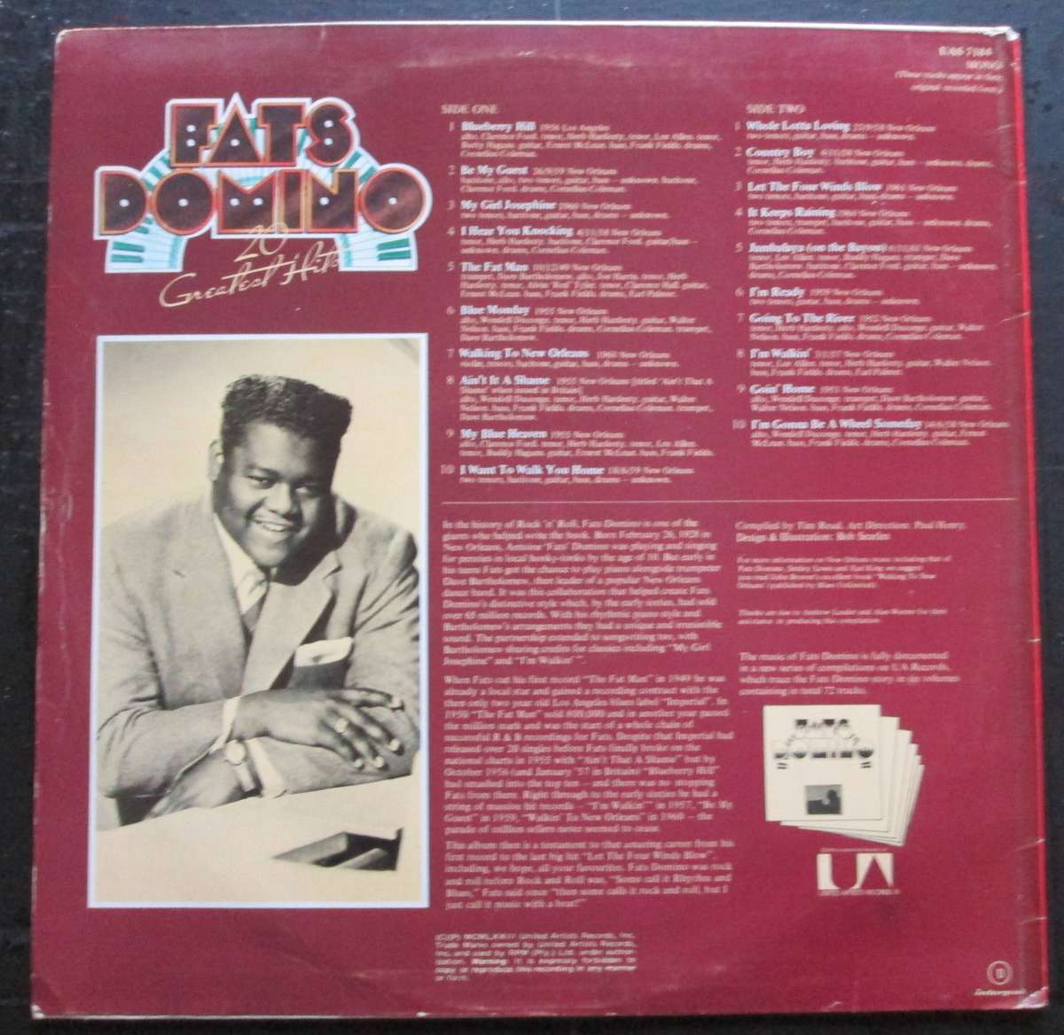 FATS DOMINO - 20 GREATEST HITS  (LP/VINYL)