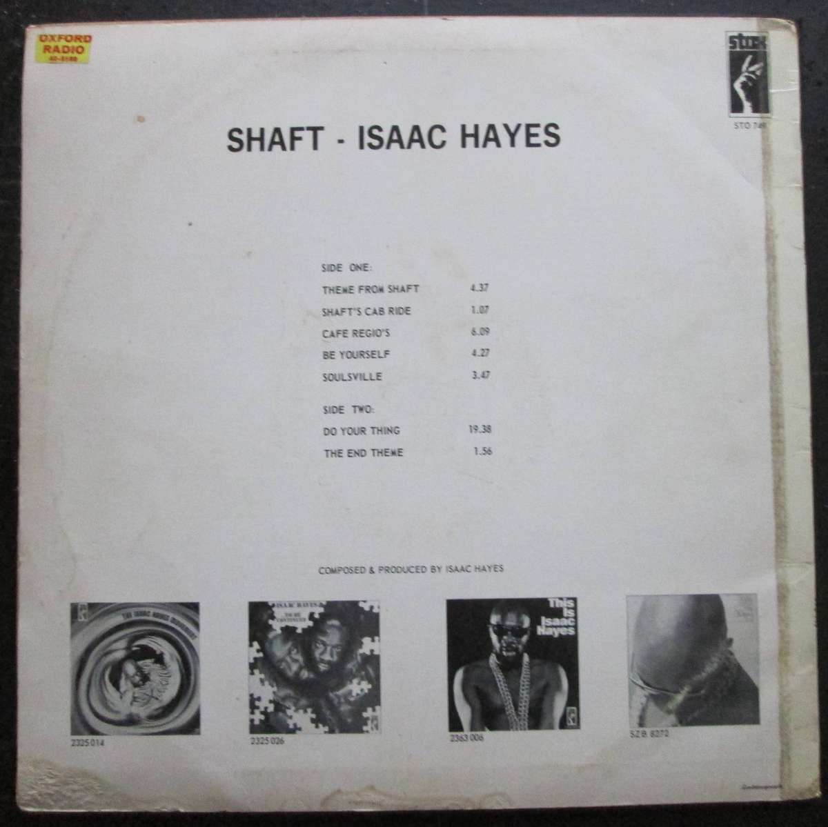 ISAAC HAYES - SHAFT  (LP/VINYL)