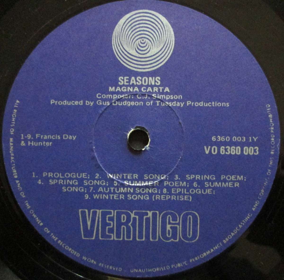 MAGNA CARTA - SEASONS    (LP/VINYL)