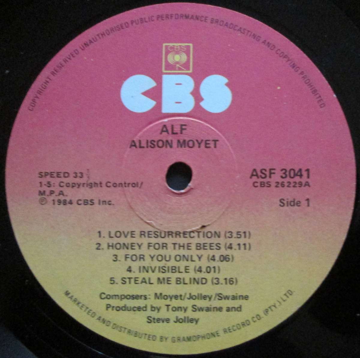 ALISON MOYET - ALF (LP/VINYL)