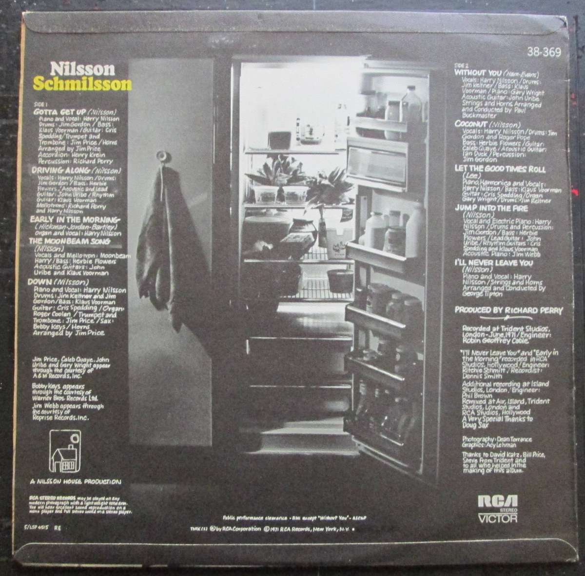 NILSSON  - SCHMILSSON  (LP/VINYL)