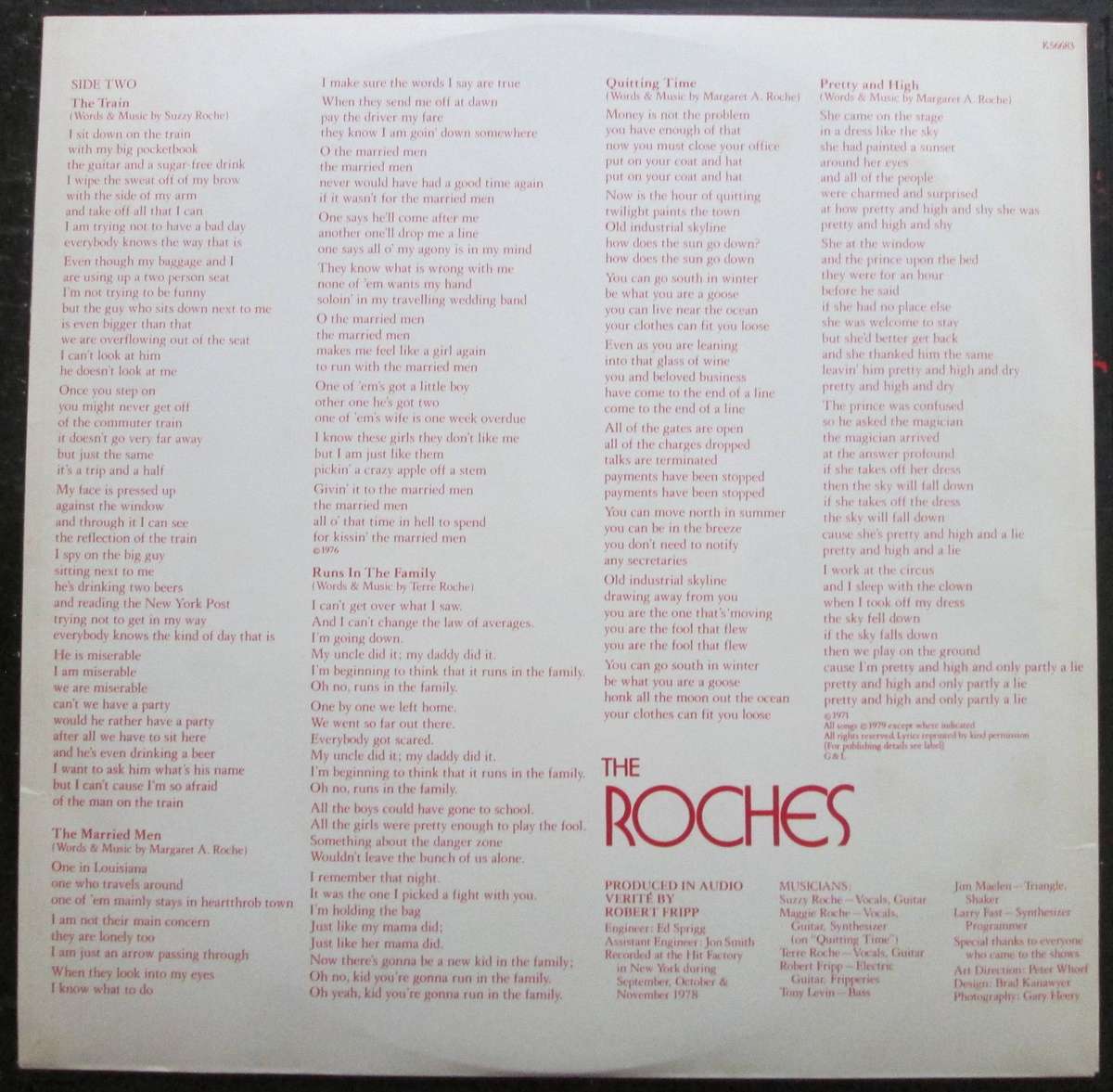 THE ROCHES  - THE ROCHES    (LP/VINYL)