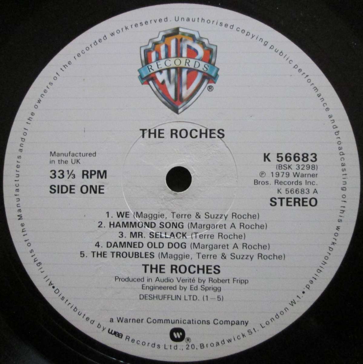 THE ROCHES  - THE ROCHES    (LP/VINYL)