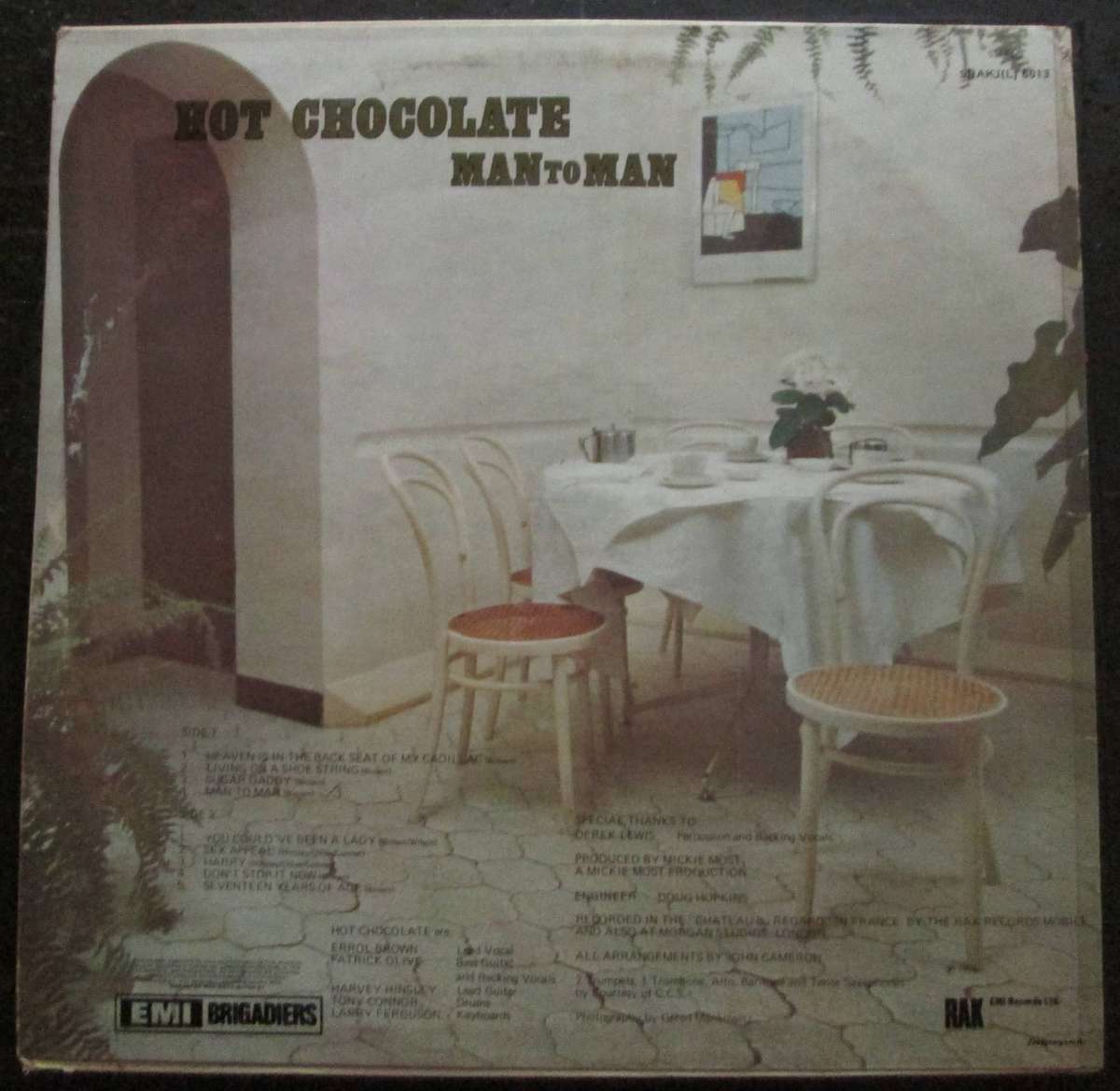 HOT CHOCOLATE - MAN TO MAN  (LP/VINYL)