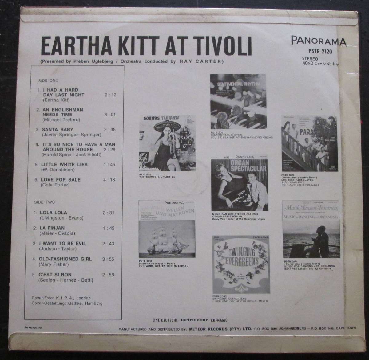 EARTHA KITT  -  EARTHA KITT AT TIVOLI    (LP/VINYL)