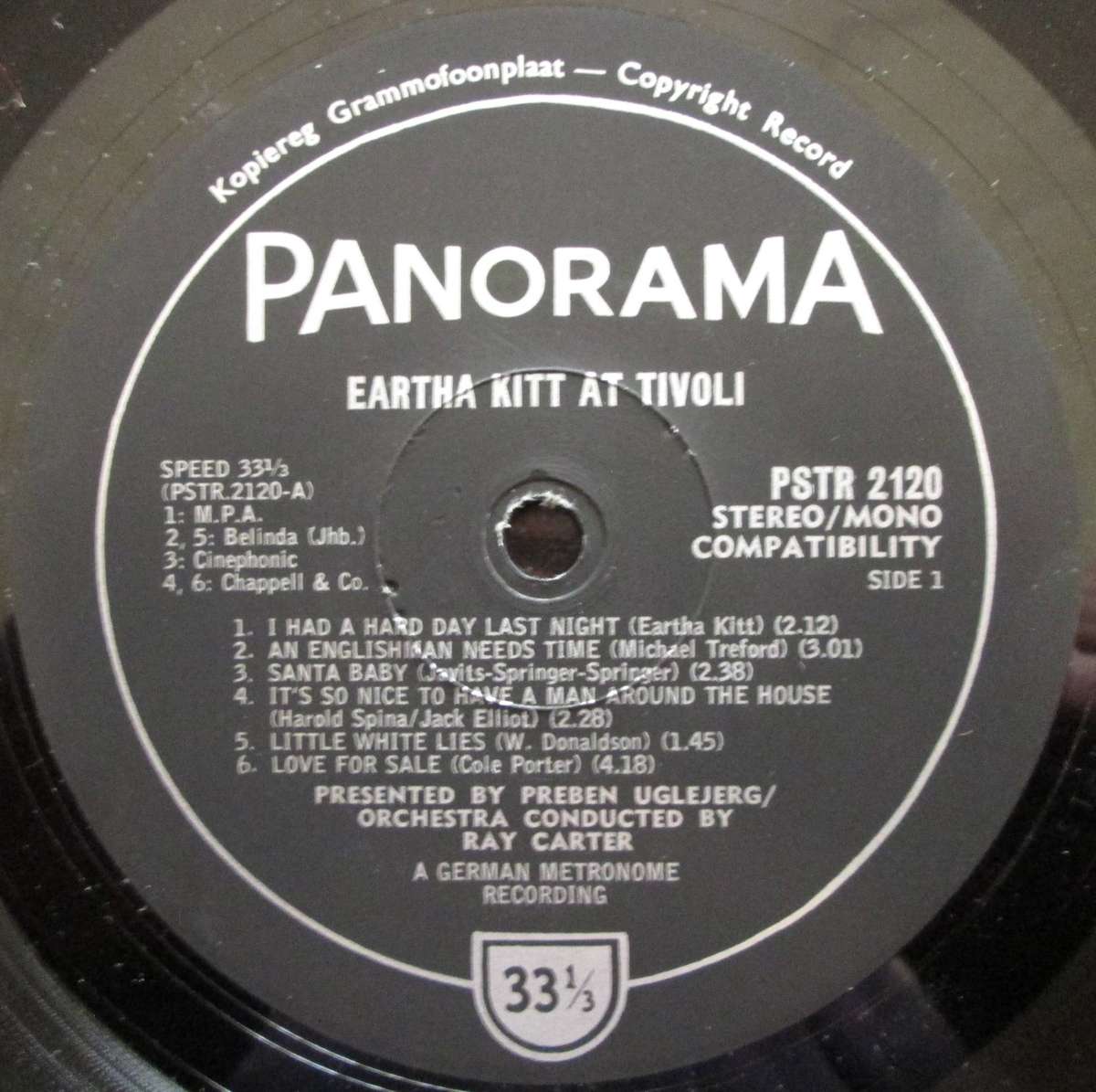 EARTHA KITT  -  EARTHA KITT AT TIVOLI    (LP/VINYL)