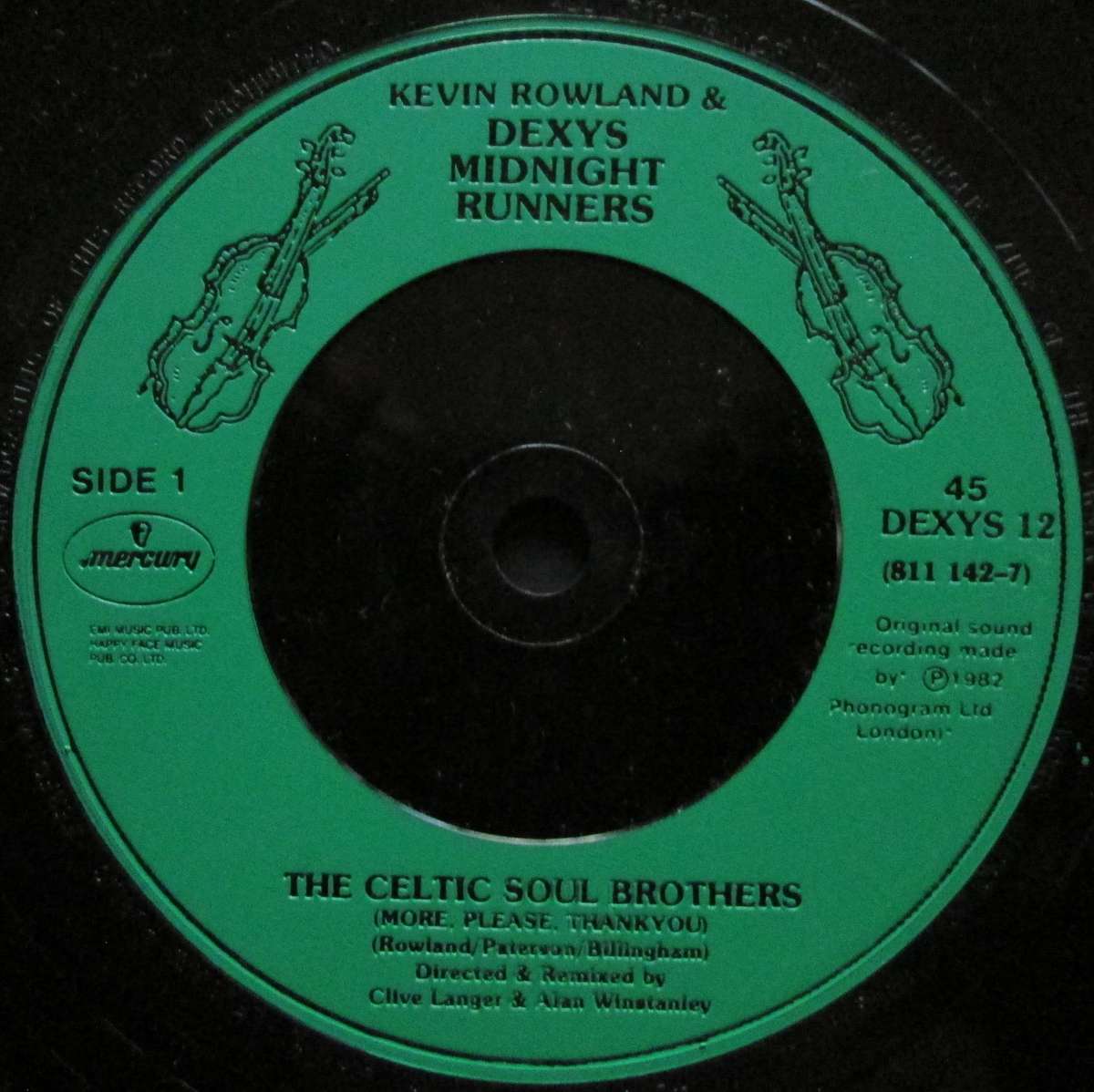 KEVIN ROWLAND and DEXYS MIDNIGHT RUNNERS - THE CELTIC SOUL BROTHERS / REMINISCE  (7 SINGLE/VINYL)